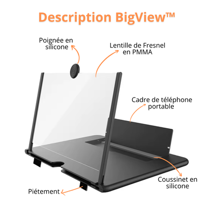 BigView- Loupe d’écran HD 18 pouces pour téléphone portable — Mini cinéma universel 🎬