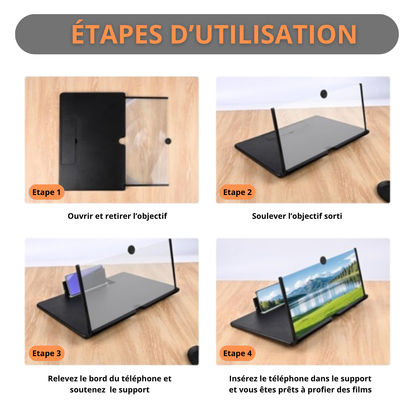 BigView- Loupe d’écran HD 18 pouces pour téléphone portable — Mini cinéma universel 🎬