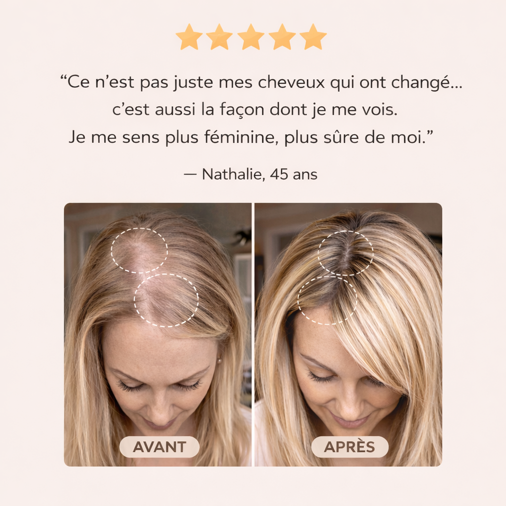 Capilux™ - Brosse LED + 1 Huile de Romarin – Routine Anti-Chute