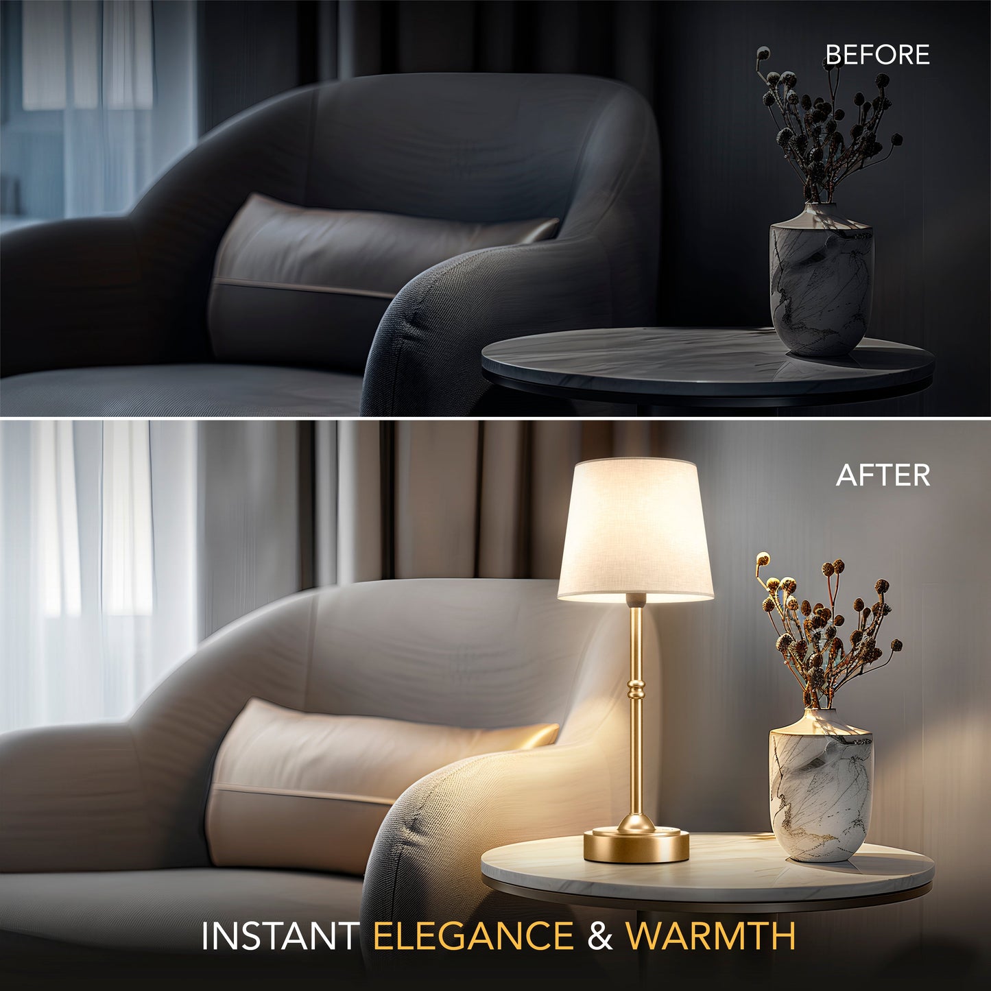 LumaTouch – Lampe de table rechargeable sans Fil